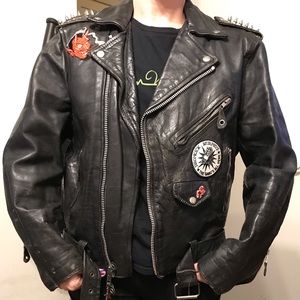 Punk Rock or Biker Leather Jacket (read detail plz